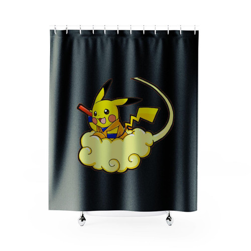 Pikachu Dragon Ballz Tv Shower Curtains