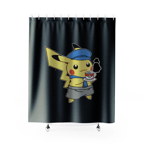 Pikachu Pokeball Mug Shower Curtains