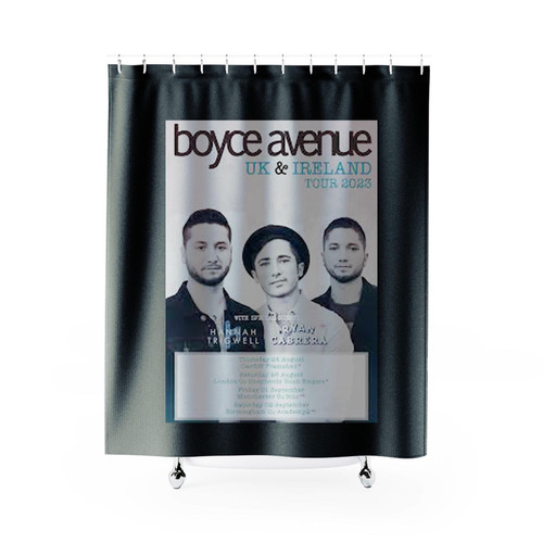Boyce Avenue Uk & Ireland 2023 Uk Tour Shower Curtains Boyce Avenue Uk & Ireland 2023 Uk Tour Shower Curtains