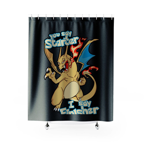 Pokemon Charizard I'm A Starter Shower Curtains