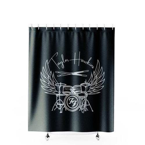 Taylor Hawkins Memorial Foo Fighters Taylor Hawkins Drummer Shower Curtains