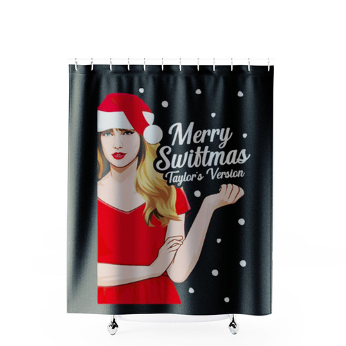 Taylor Swift Merry Swiftmas Taylors Version Christmas Shower Curtains