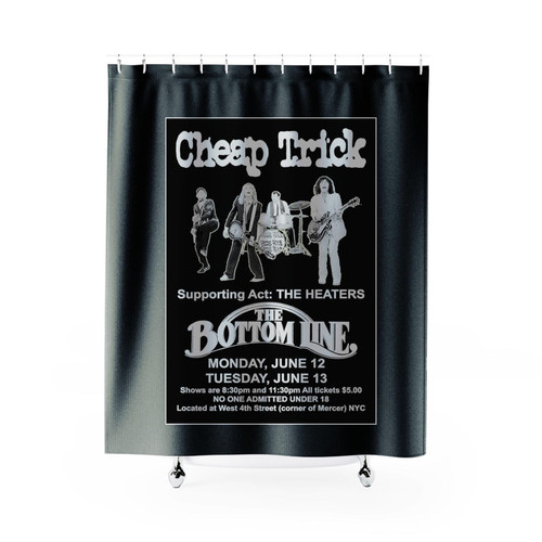 Cheap Trick Replica 1978 Concert Poster Shower Curtains