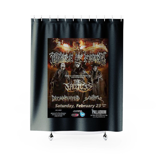 Cradle Of Filth Faceless 2013 Worcester Ma Concert Tour Shower Curtains