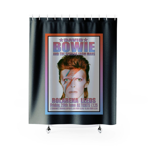 David Bowie Replica 1973 Concert Poster Shower Curtains