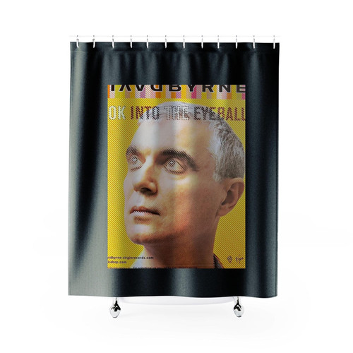 David Byrne - Look Into The Eyeball 2001 Promo Poster Shower Curtains