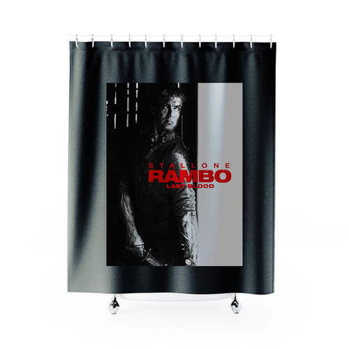 Rambo Cobra Sylvester Stallone Last Blood Shower Curtains