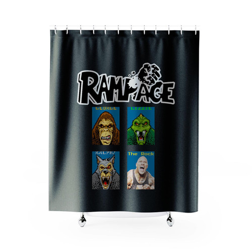 Rampage All Characters In A Game Shower Curtains