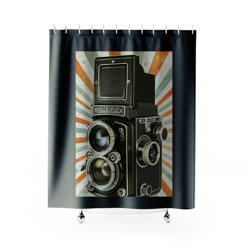 Retro Camera Photography Cool Hipster Shower Curtains