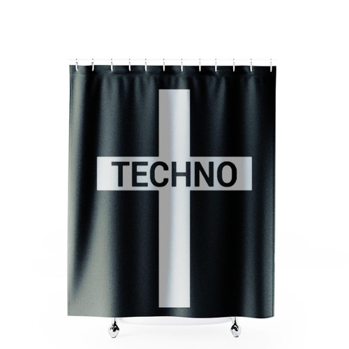 Techno Cross Music Jesus Funny Cool Shower Curtains