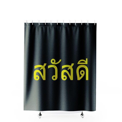 Thai Language Greeting In Thailand Sawadee Shower Curtains