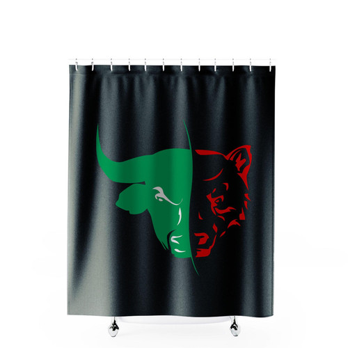 The Bull And The Bear Shower Curtains