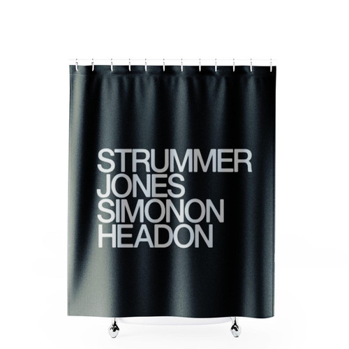 The Clash Strummer Jones Simonon Headon Shower Curtains
