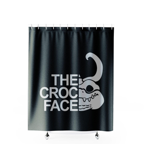 The Croc Face Shower Curtains
