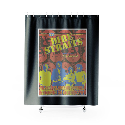 Dire Straits 1981 Milano Shower Curtains