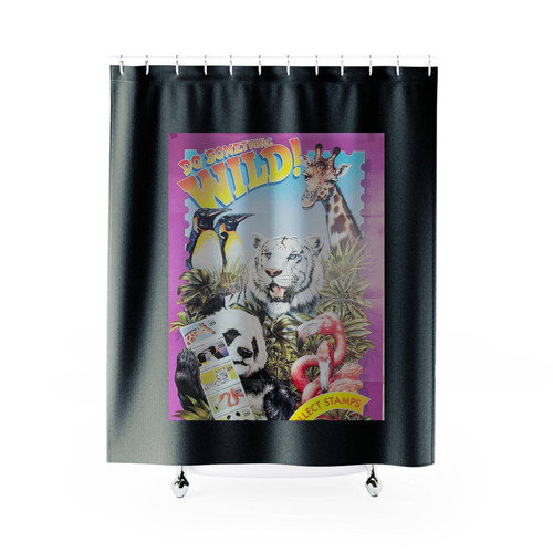 Do Something Wild Collect Stamps - Tim Knepp 1992 Poster Original Usps Stamps Worth Saving Shower Curtains