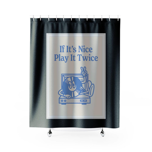 Drimiler Retro Vintage Record Player Posters Shower Curtains