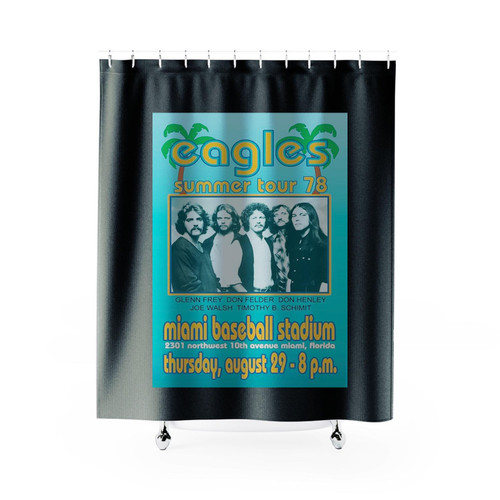 Eagles Replica 1978 Concert Poster Shower Curtains