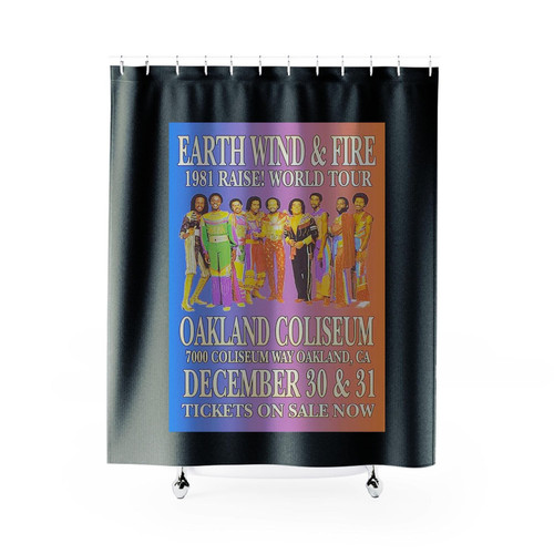 Earth Wind & Fire Replica 1981 Concert Poster Shower Curtains
