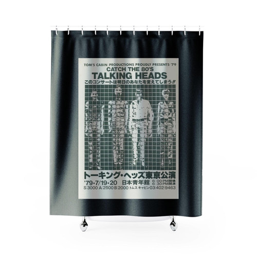 Eliteprint Talking Heads V1 Classic A3 Vintage Band Rock Blues Alternative Concert Music Shower Curtains
