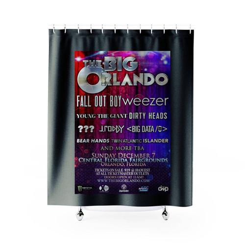 Fall Out Boy Weezer Young The Giant Dirty Heads 2014 Orlando Concert Shower Curtains