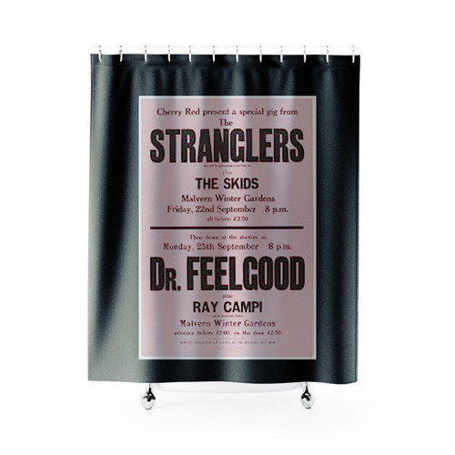 For The Stranglers And Dr Feelgood At Malvern Winter Gardens 1978 Shower Curtains
