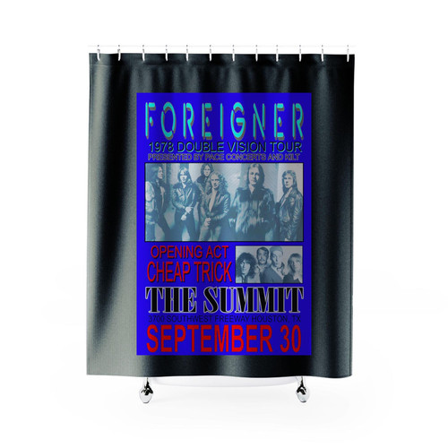 Foreigner Replica The Summit 1978 Concert Shower Curtains