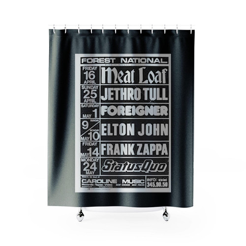 Frank Zappa Meatloaf Jethro Tull Foreigner Elton John Original Concert Shower Curtains
