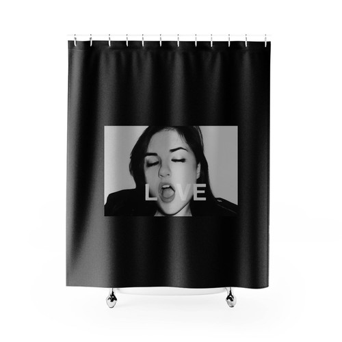 Sasha Gray Love Logo Bw Shower Curtains