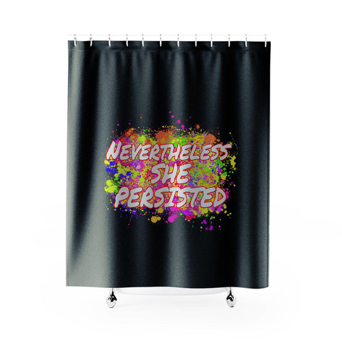 She Persisted Splash Art Colour Shower Curtains She Persisted Splash Art Colour Shower Curtains