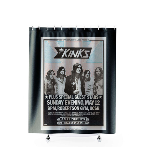The Kinks Santa Barbara Concert Shower Curtains