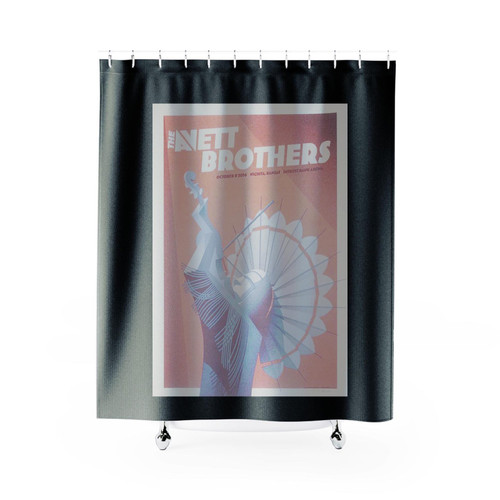 2016 The Avett Brothers Wichita Silkscreen Concert Poster Shower Curtains