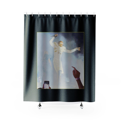 Guest Kanye West On Stage At Concert In Rome Shower Curtains