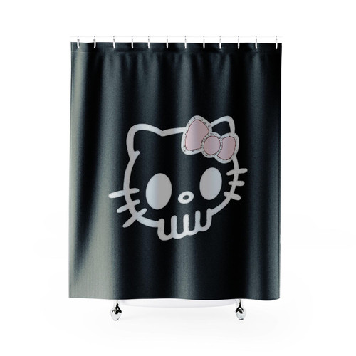 Skull Hello Kitty Shower Curtains