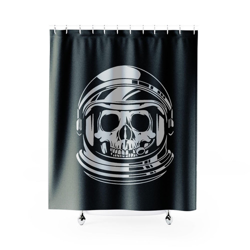 Skull Helmet Shower Curtains