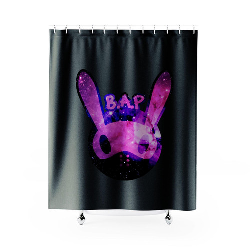 Bap Bunny Logo Galaxy Shower Curtains