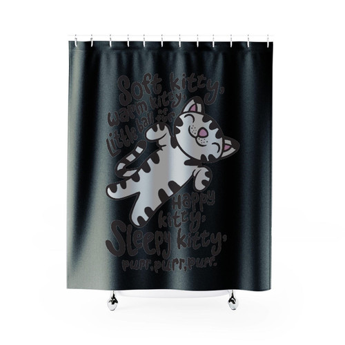 Soft Kitty Big Bang Shower Curtains