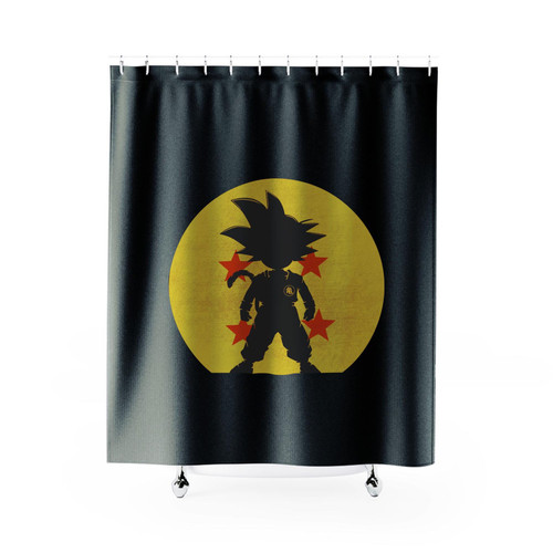 Son Goku Stars Shower Curtains