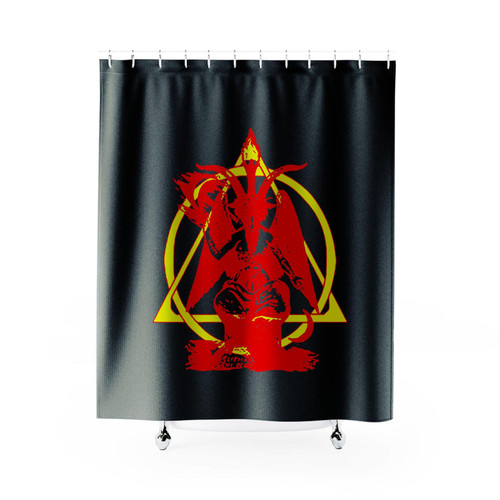 Baphomet Lucifer Goat Head Shower Curtains