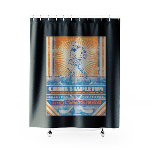 2017 Chris Stapleton Edmonton Silkscreen Concert Poster Shower Curtains
