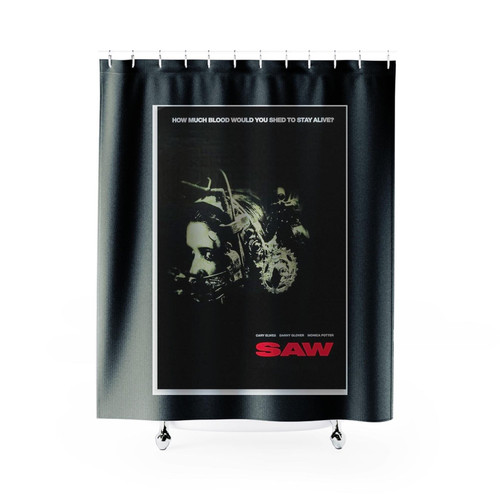 Horror Movie Posters Saw Poster Shower Curtains