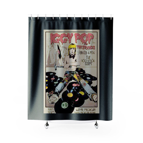 Iggy Pop And The Stooges Concert Shower Curtains