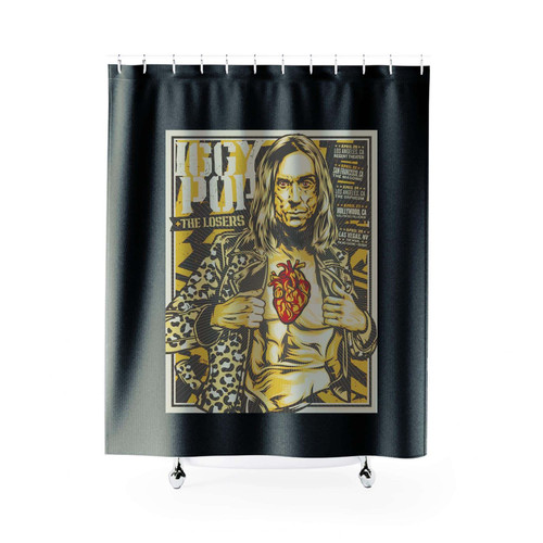 Iggy Pop The Losers 2023 Tour Shower Curtains