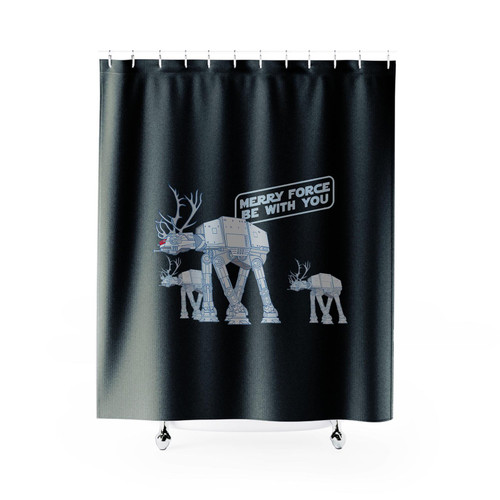 Star Wars Merry Force Be With You Shower Curtains