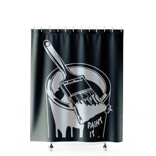 The Rolling Stones Paint It Black Shower Curtains