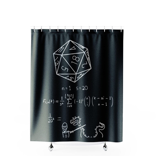 The Science Of 20 Sided Dice Shower Curtains