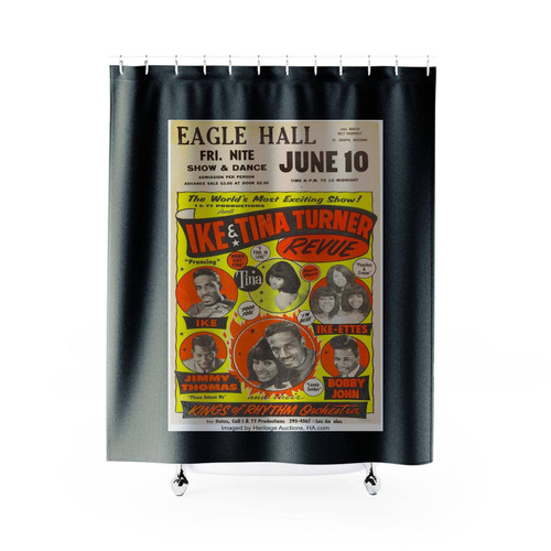 Ike And Tina Turner Eagle Hall Concert Shower Curtains