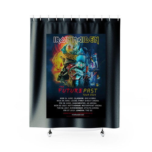 Iron Maiden The Future Past 2023 Uk Tour Shower Curtains