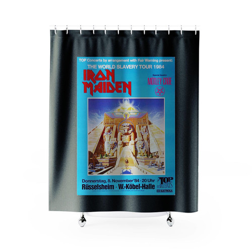 Iron Maiden The World Slavery Russelsheim 1984 Poseter Shower Curtains
