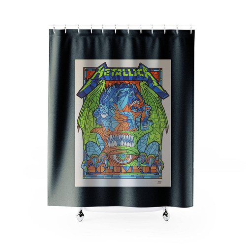 2017 Metallica Columbus Pearl Variant Silkscreen Shower Curtains